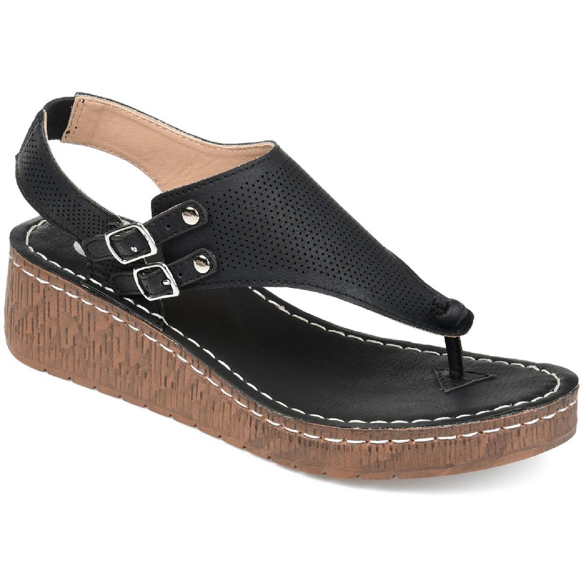 Mckell Womens Buckle Wedge Sandals