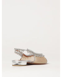 Aquazzura Deneuve Crystal Slingback Pumps Women Silver Ballet Flats