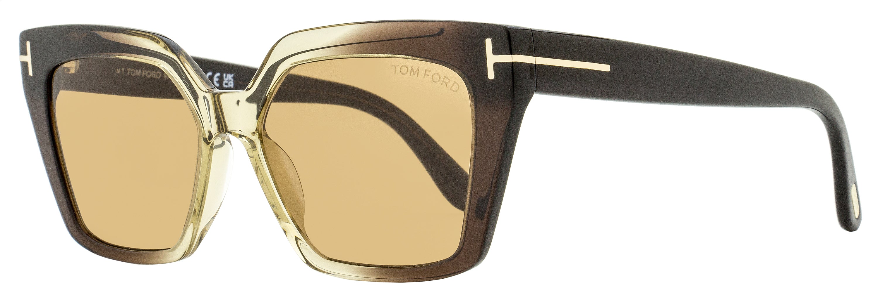 Tom Ford Winona Sunglasses TF1030 47J Brown-Amber 53mm FT1030 Brown-Amber