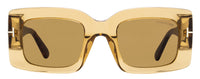 Tom Ford Brigitta Sunglasses TF1188 45E Transparent Brown 50mm FT1188