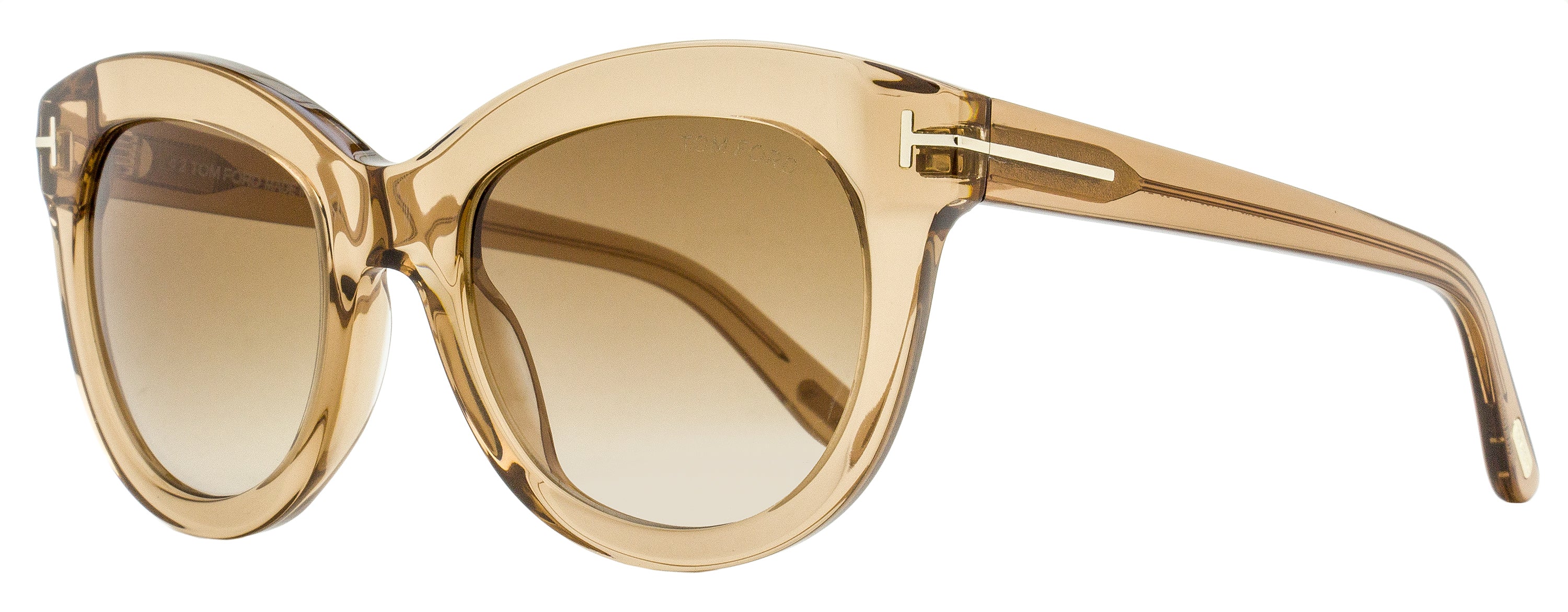 Tom Ford Odette Sunglasses TF1189 45F Transaparent Brown 53mm FT1189 Transaparent Brown