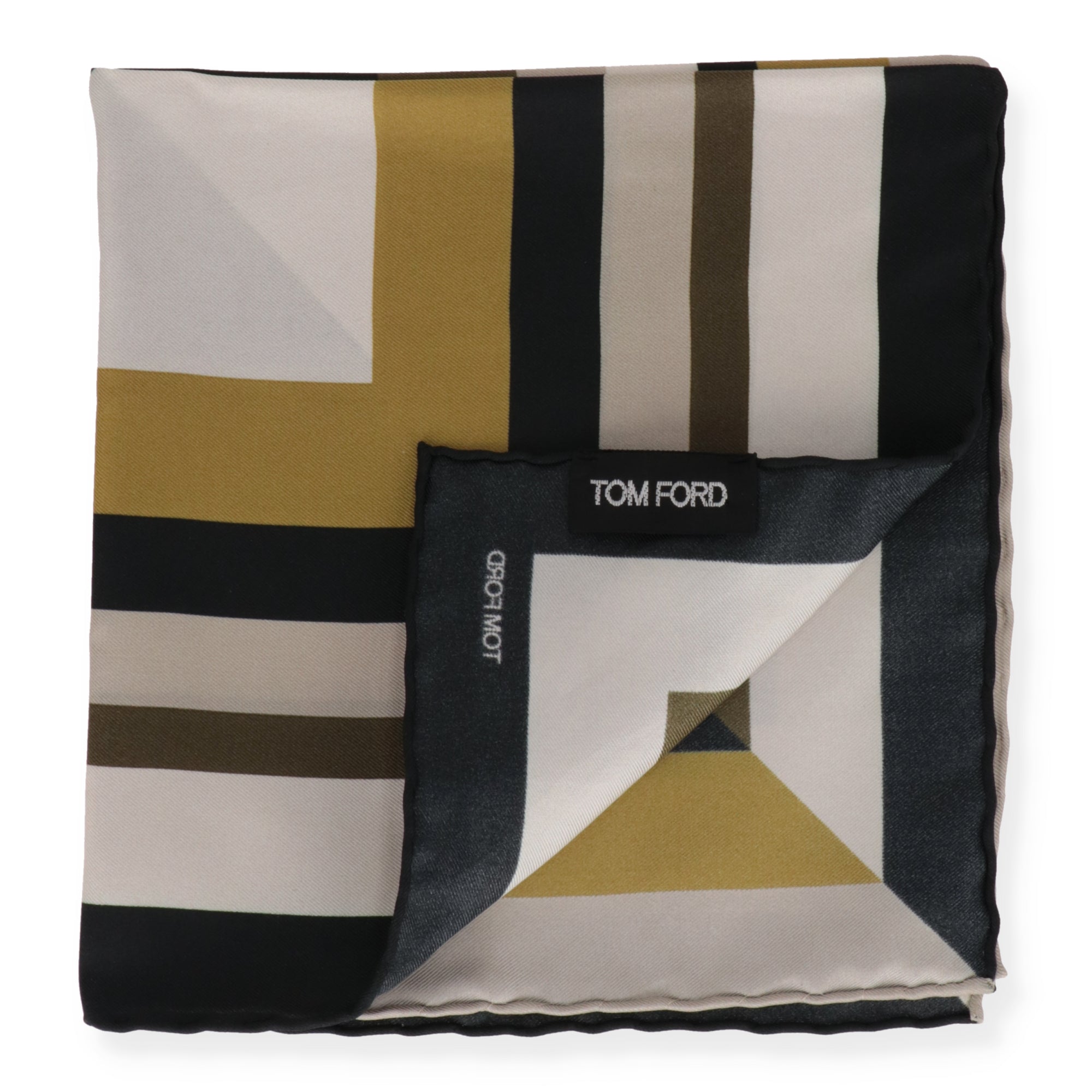 Tom Ford Mens Black Pocket Square