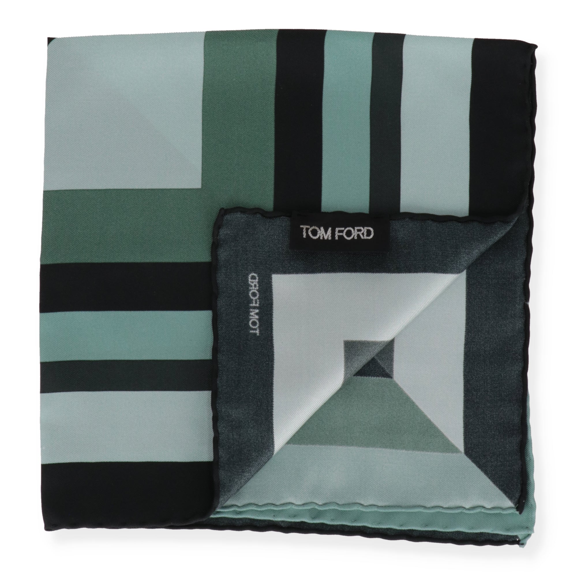 Tom Ford Mens Light Green Pocket Square