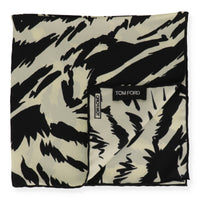 Tom Ford Mens Black/Yellow Pocket Square