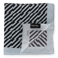 Tom Ford Mens Light Blue Pocket Square