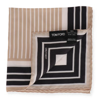 Tom Ford Mens Beige Pocket Square