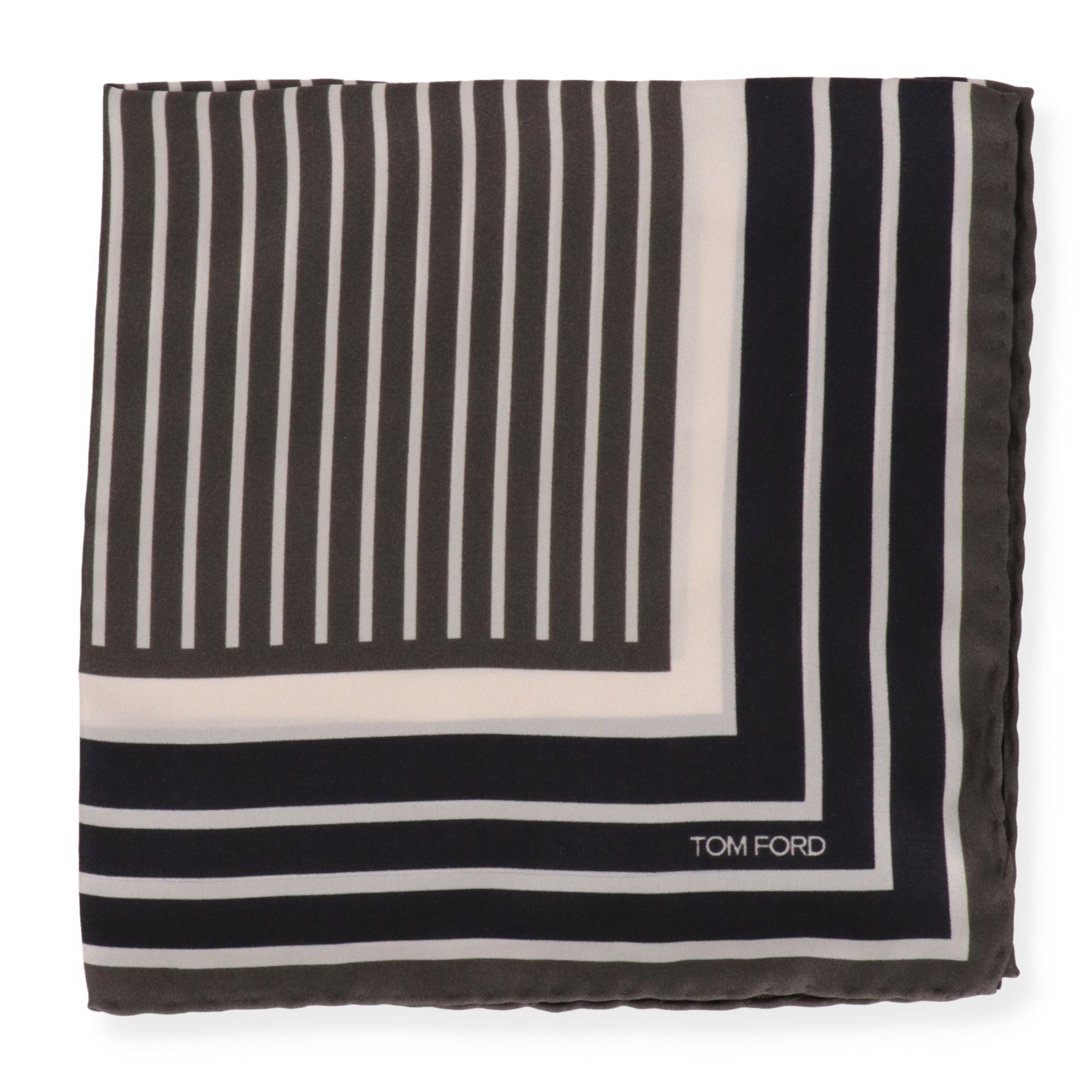 Tom Ford Mens Black Pocket Square