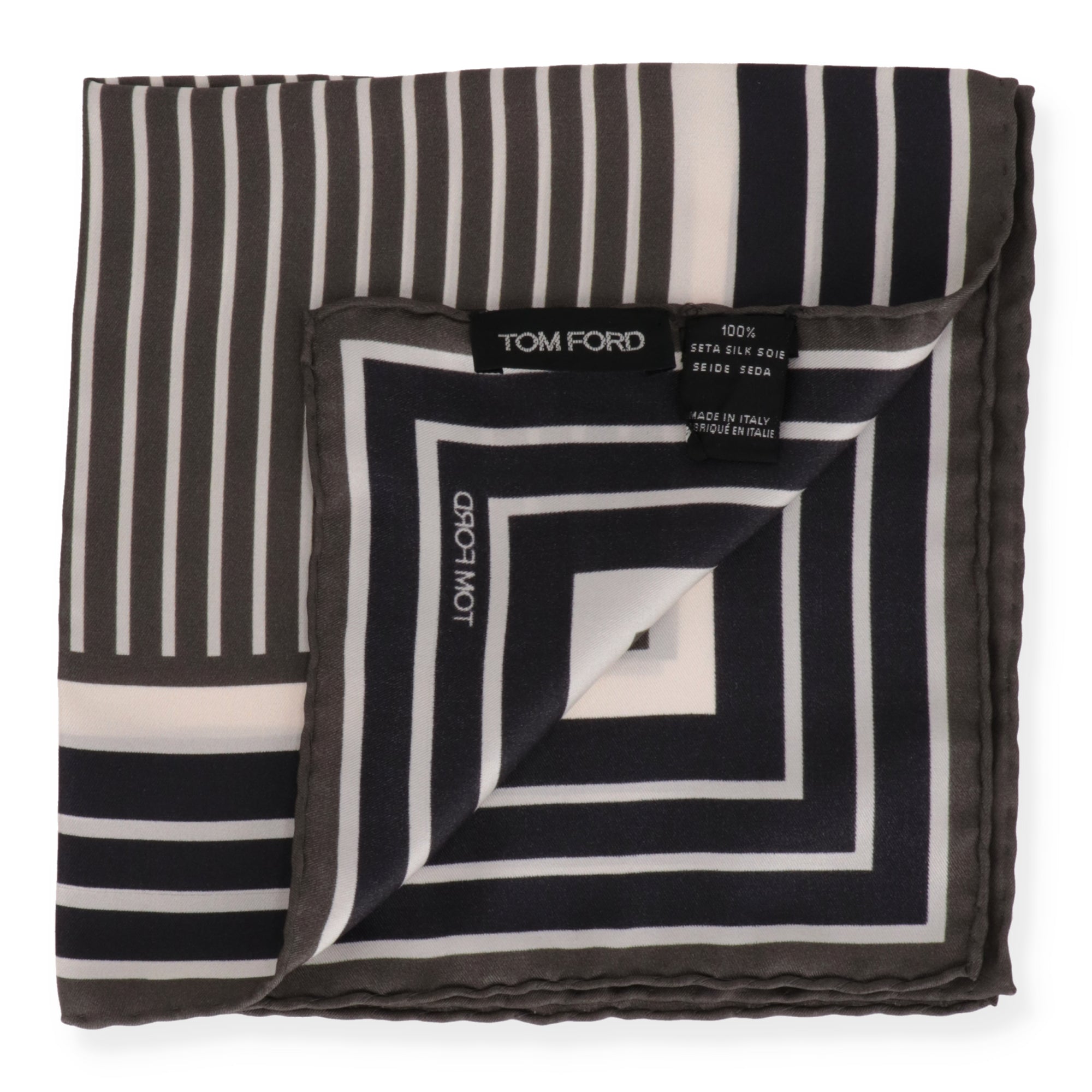 Tom Ford Mens Black Pocket Square