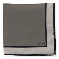 Tom Ford Mens Grey Pocket Square