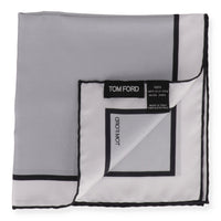 Tom Ford Mens Silver Pocket Square