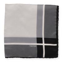 Tom Ford Mens Grey Pocket Square