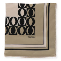 Tom Ford Mens Light Beige Pocket Square