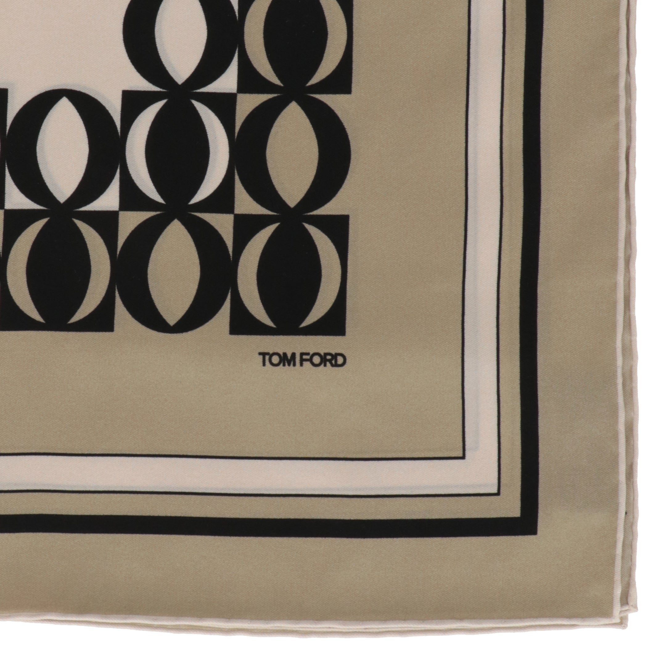 Tom Ford Mens Light Beige Pocket Square