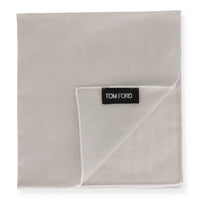 Tom Ford Mens Light Grey Pocket Square