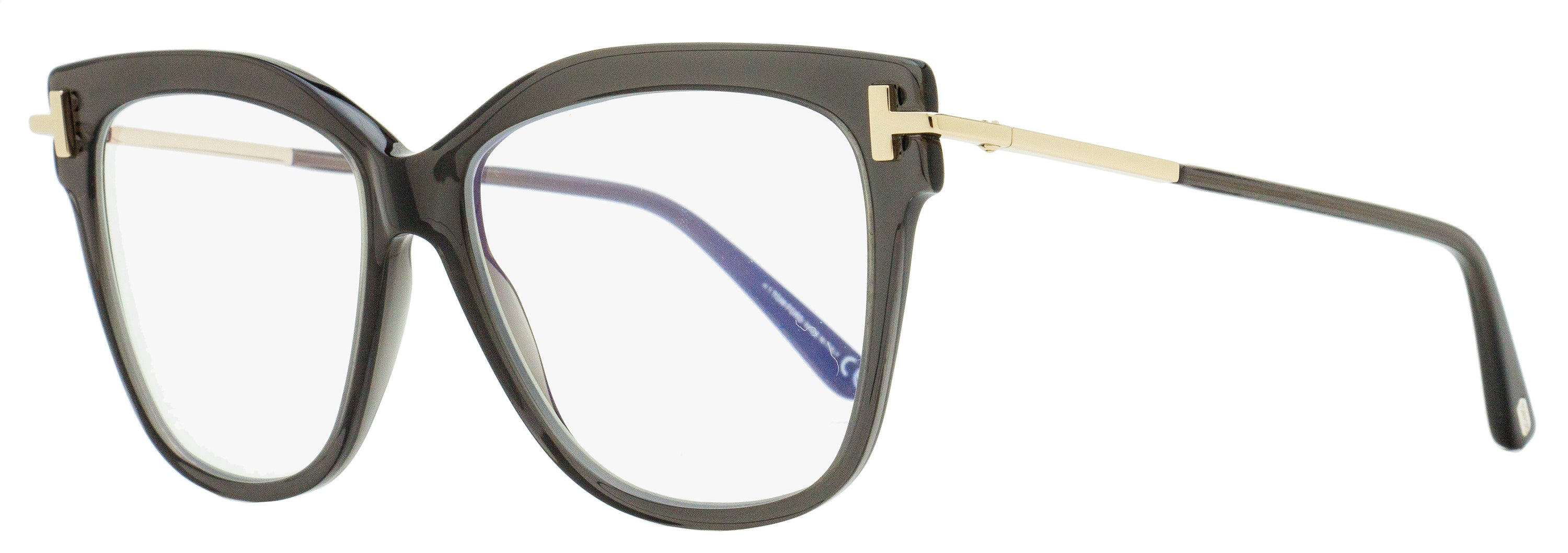 Tom Ford Blue Block Eyeglasses TF5704B 020 Gray/Gold 54mm FT5704 Gray Gold