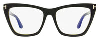 Tom Ford Magnetic Clip-on Eyeglasses TF5971-B 001 Black 54mm FT5971