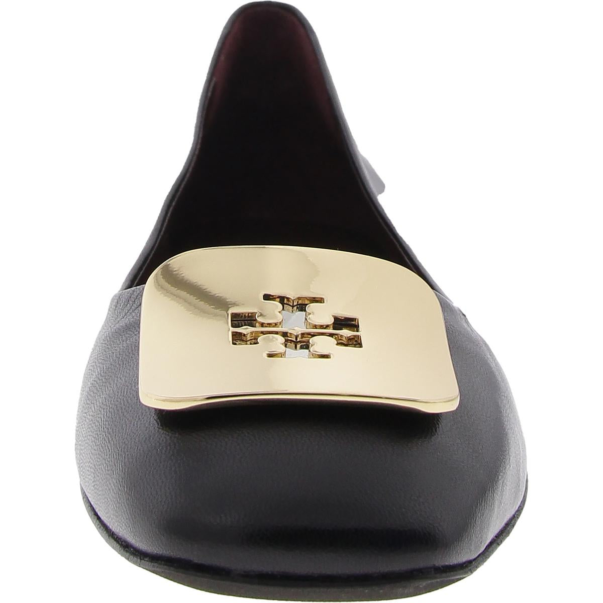 Womens Embellished Leather Ballet Flats