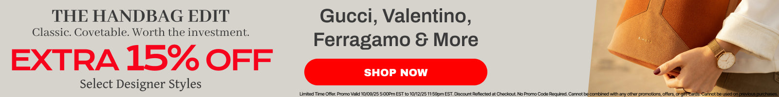 fall handbag sale 15% off