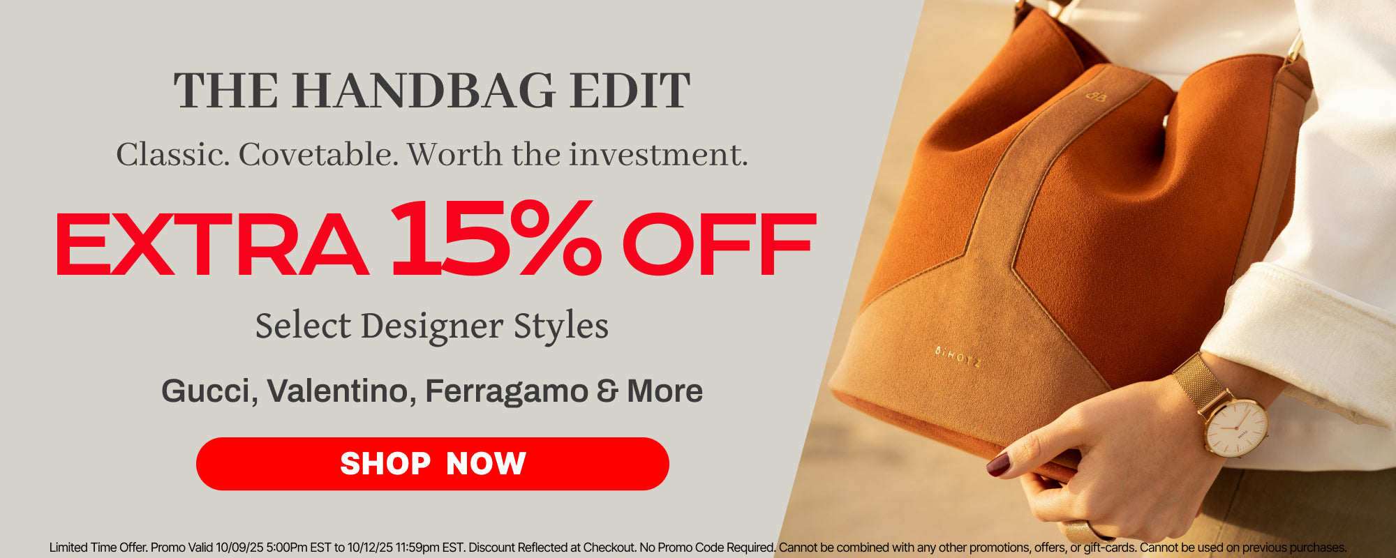 fall handbag sale 15% off