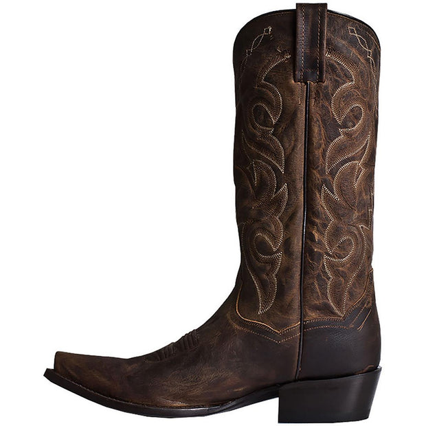 Mens Leather Detail Stitching Cowboy, Western Boots