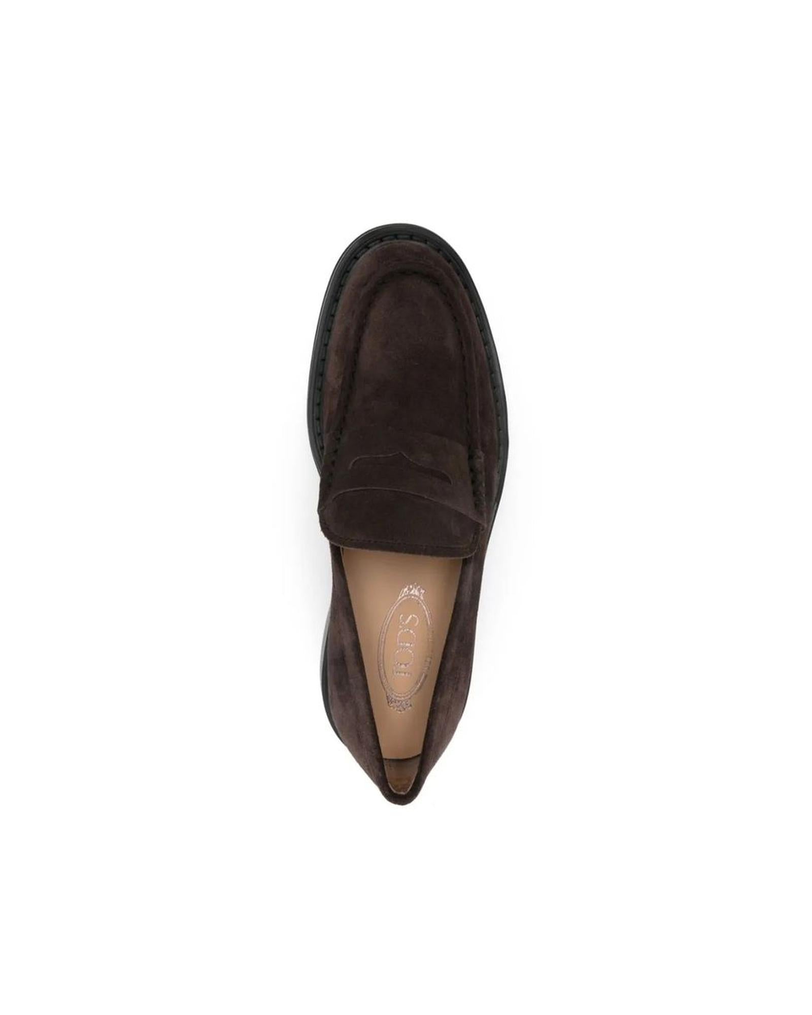 Tod's Suede Classic Loafers Men Brown