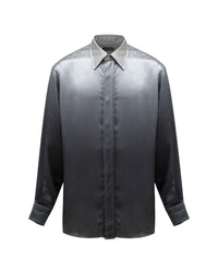 Tom Ford Ombre Silk Dress Shirt Men Gray Gray