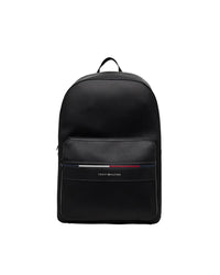 Tommy Hilfiger Polyurethane and Recycled Polyester Backpack Men Black ONE SIZE Black
