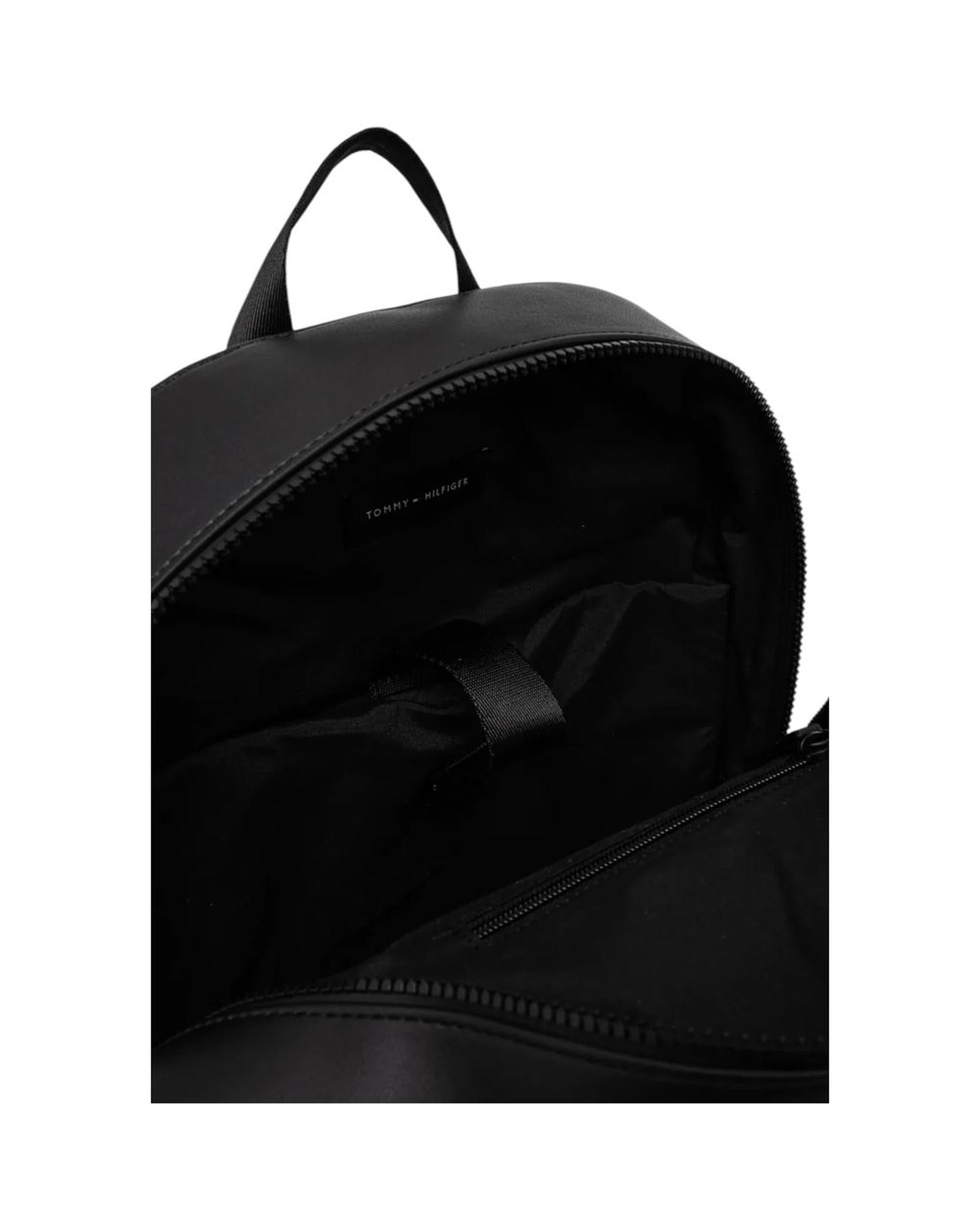 Tommy Hilfiger Polyurethane and Recycled Polyester Backpack Men Black