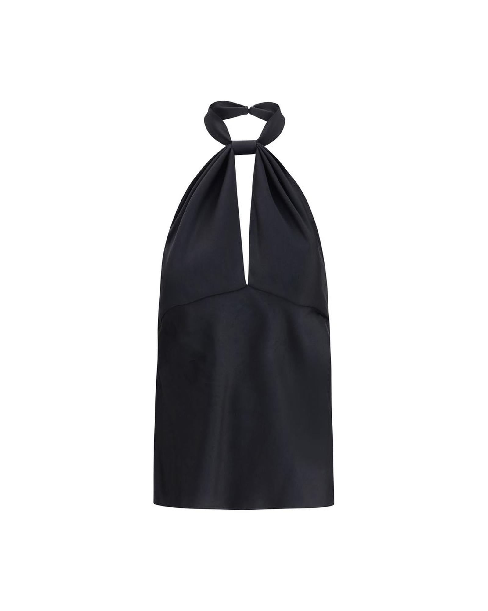 Tom Ford Halter Top Silk Women Black Clothing