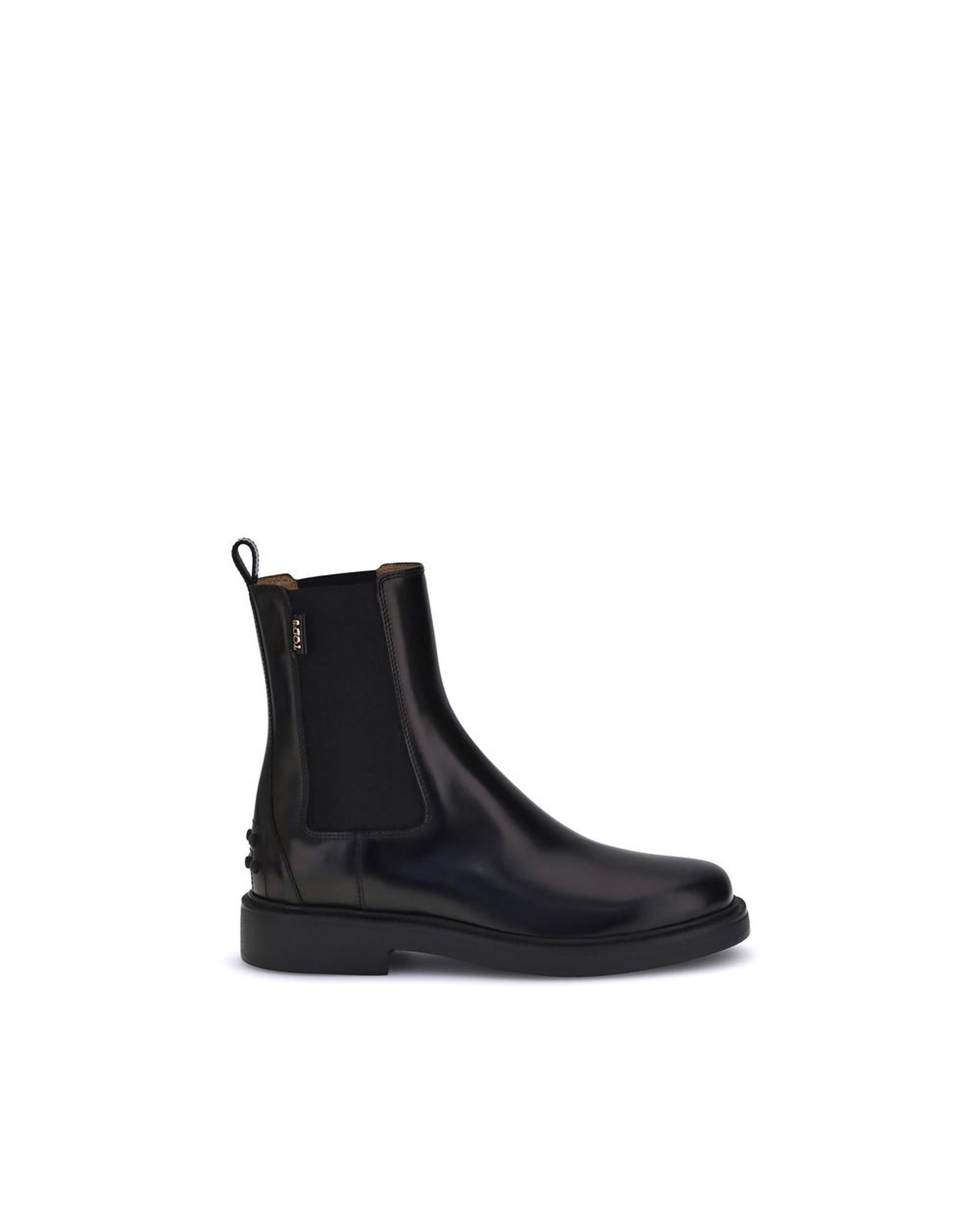 Tod's Leather Ankle Boots Women Black