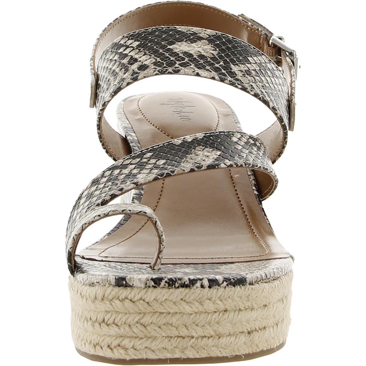 Bettyy Womens Toe Loop Espadrille Wedge Sandals