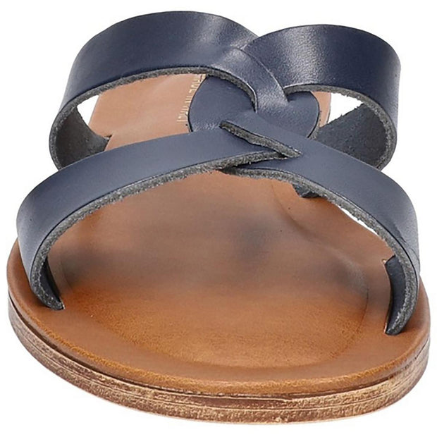 Dov-Italy Womens Leather Slip-On Slide Sandals
