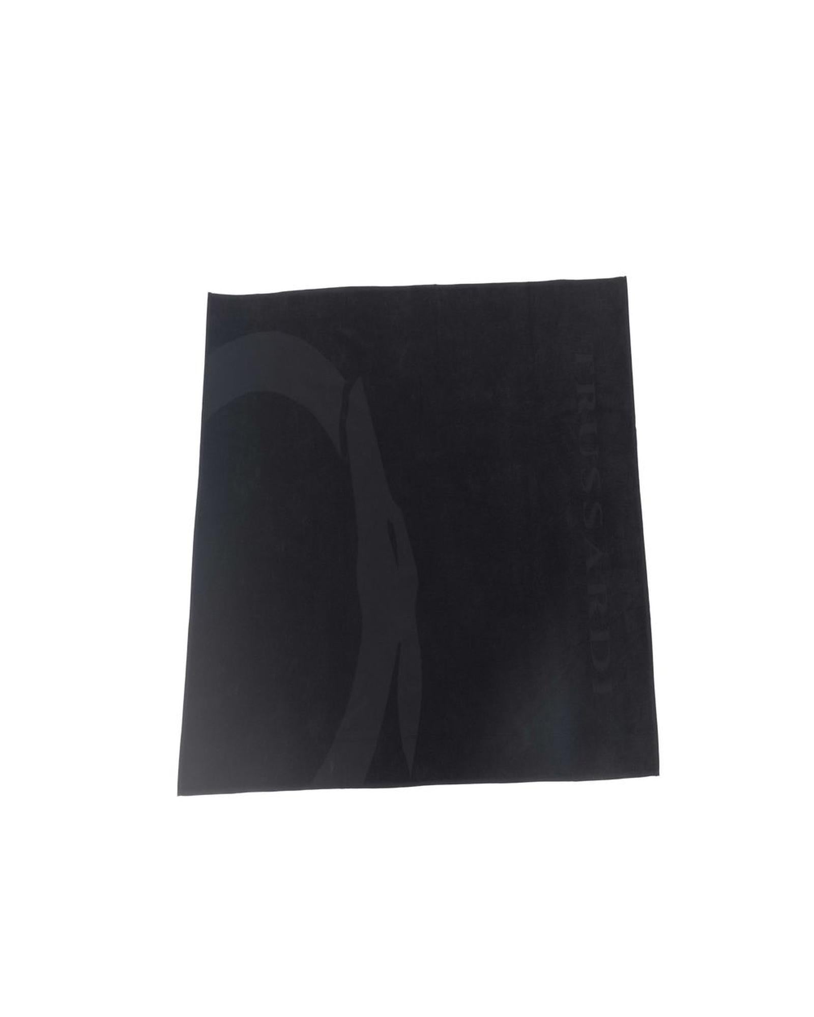 Trussardi Beachwear Beach Towel Black Luxury