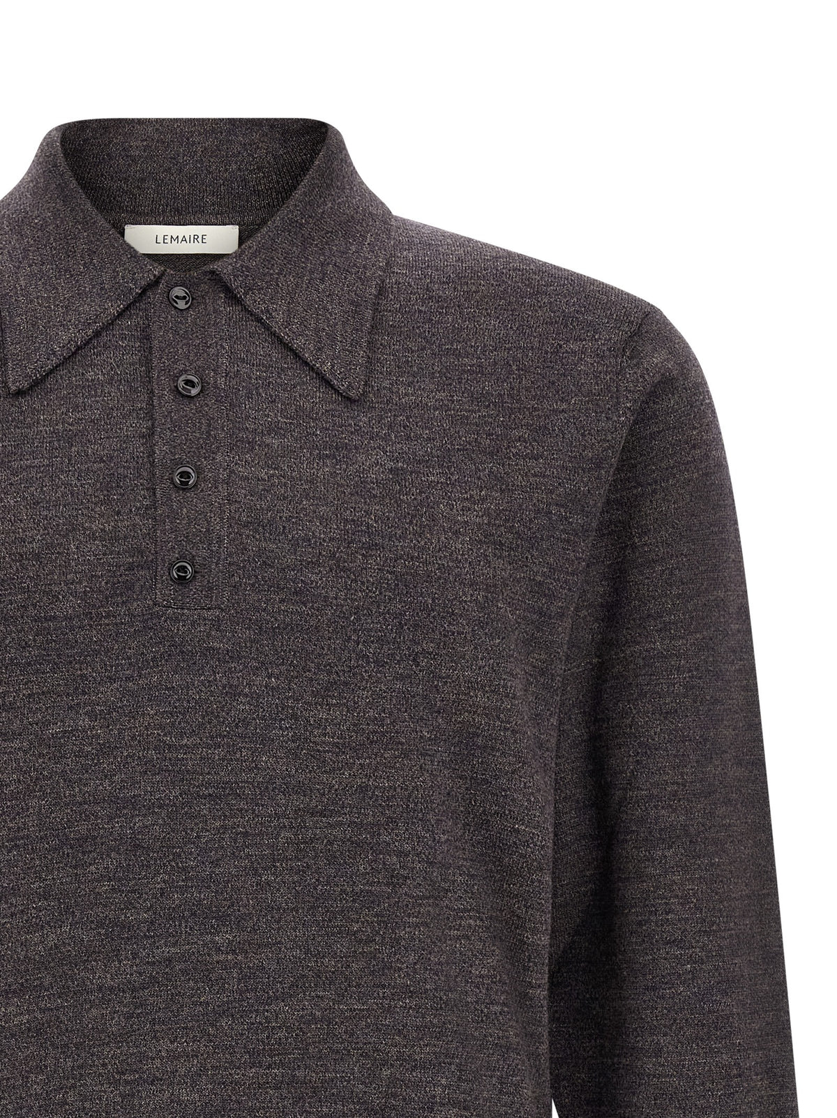LEMAIRE Lemaire Men Mouliné Wool Polo Shirt