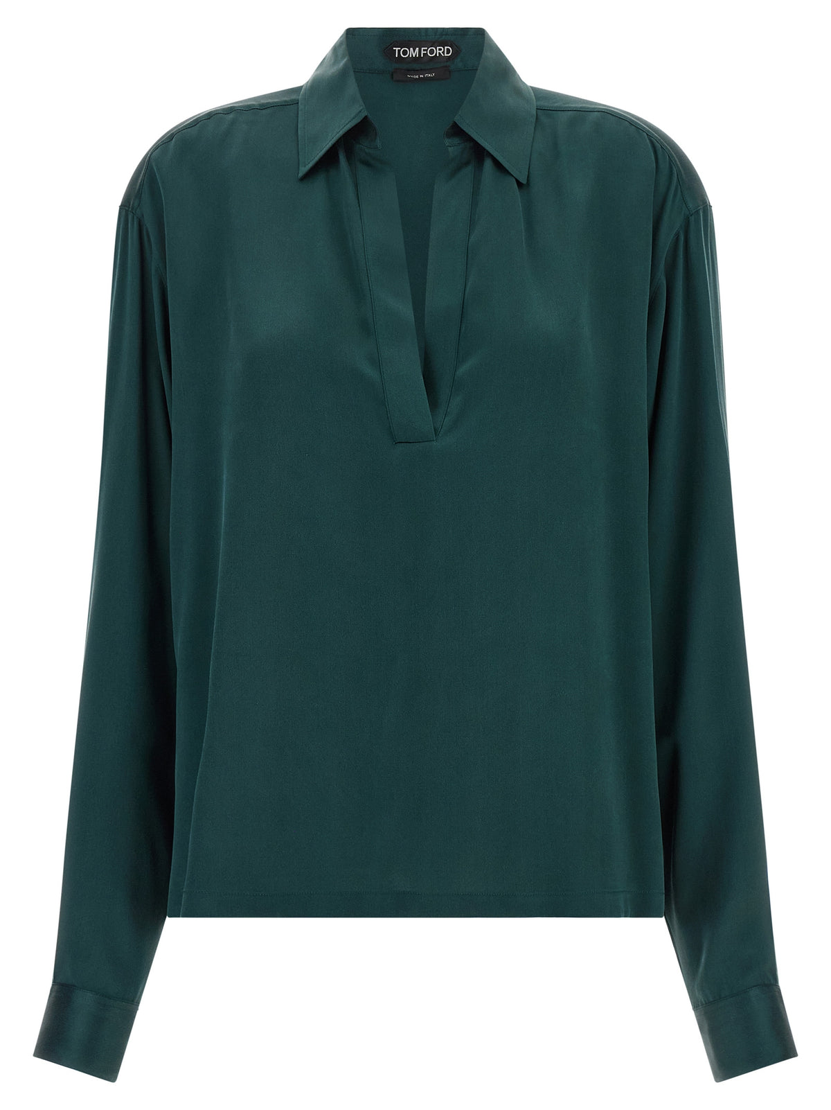 Tom Ford Women Satin Silk Polo Shirt