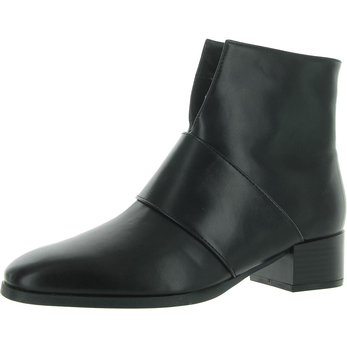 Kyler Womens Faux Leather Closed Toe Ankle Boots