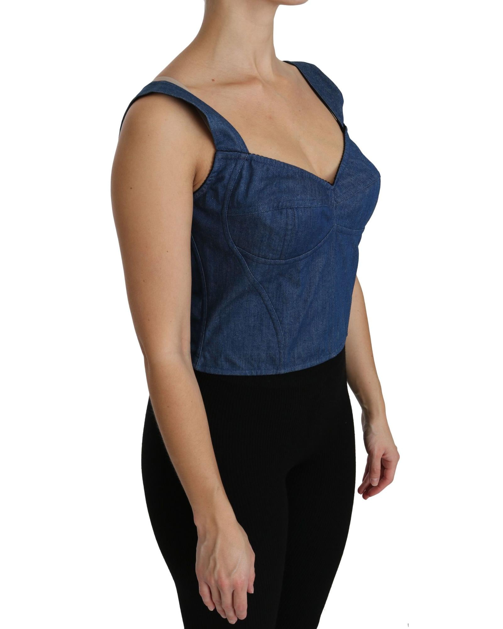 Dolce & Gabbana Denim Corset Top