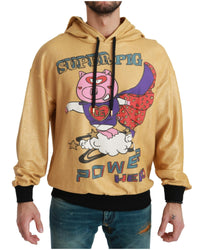 Dolce & Gabbana Men's Super Pig Sweatshirt in Gold Regular L Gold