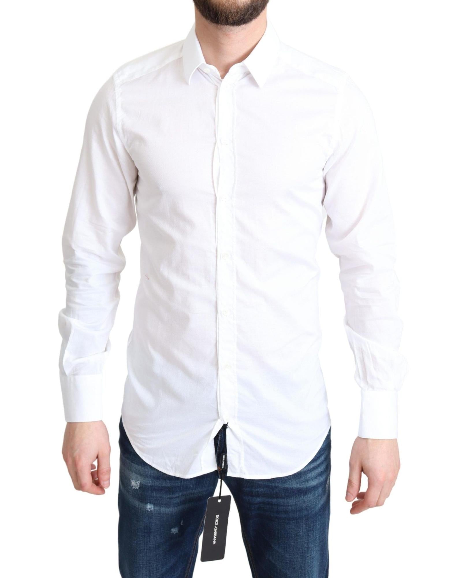 Dolce & Gabbana  Classic Fit Long Sleeve Dress Shirt White