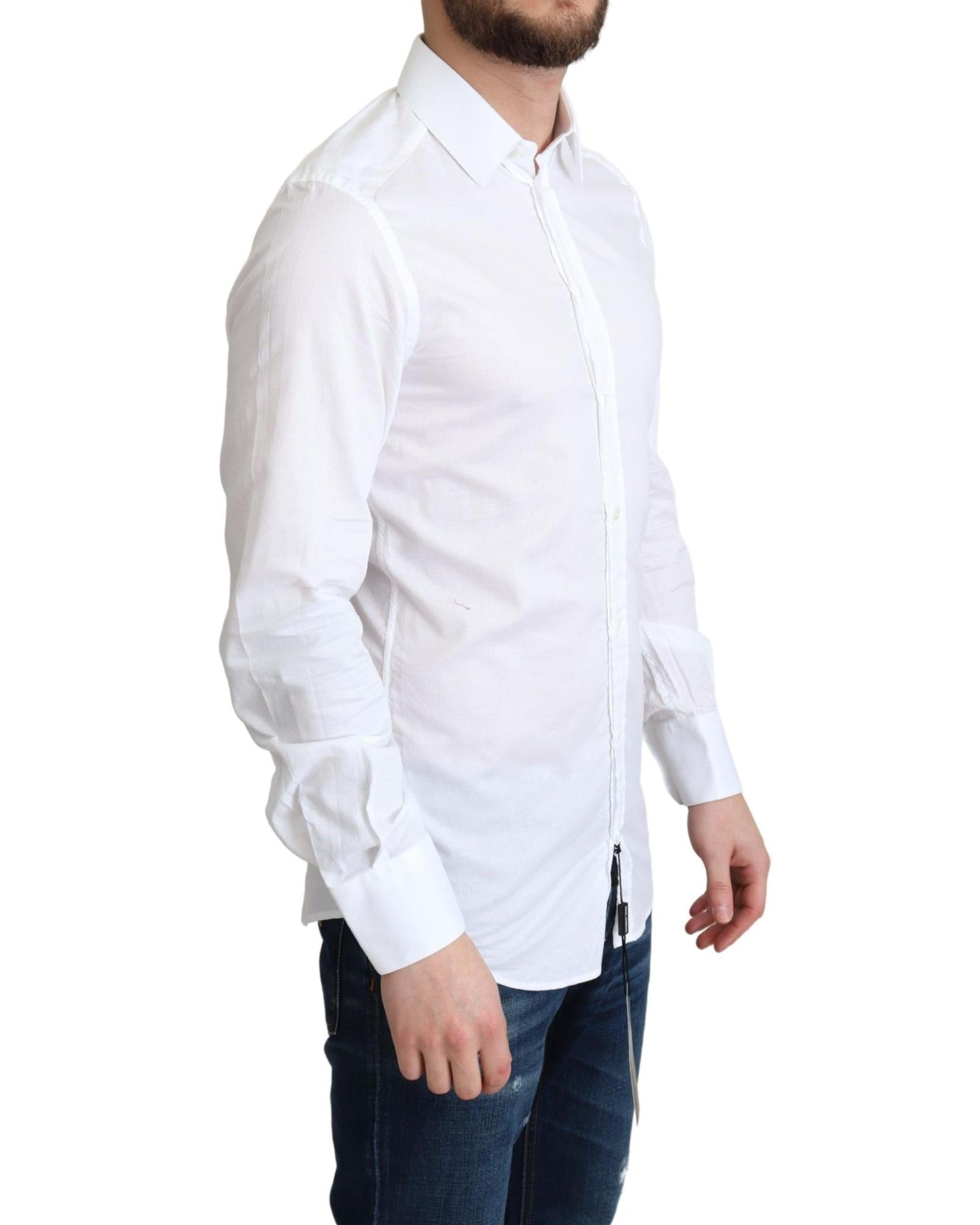 Dolce & Gabbana  Classic Fit Long Sleeve Dress Shirt White