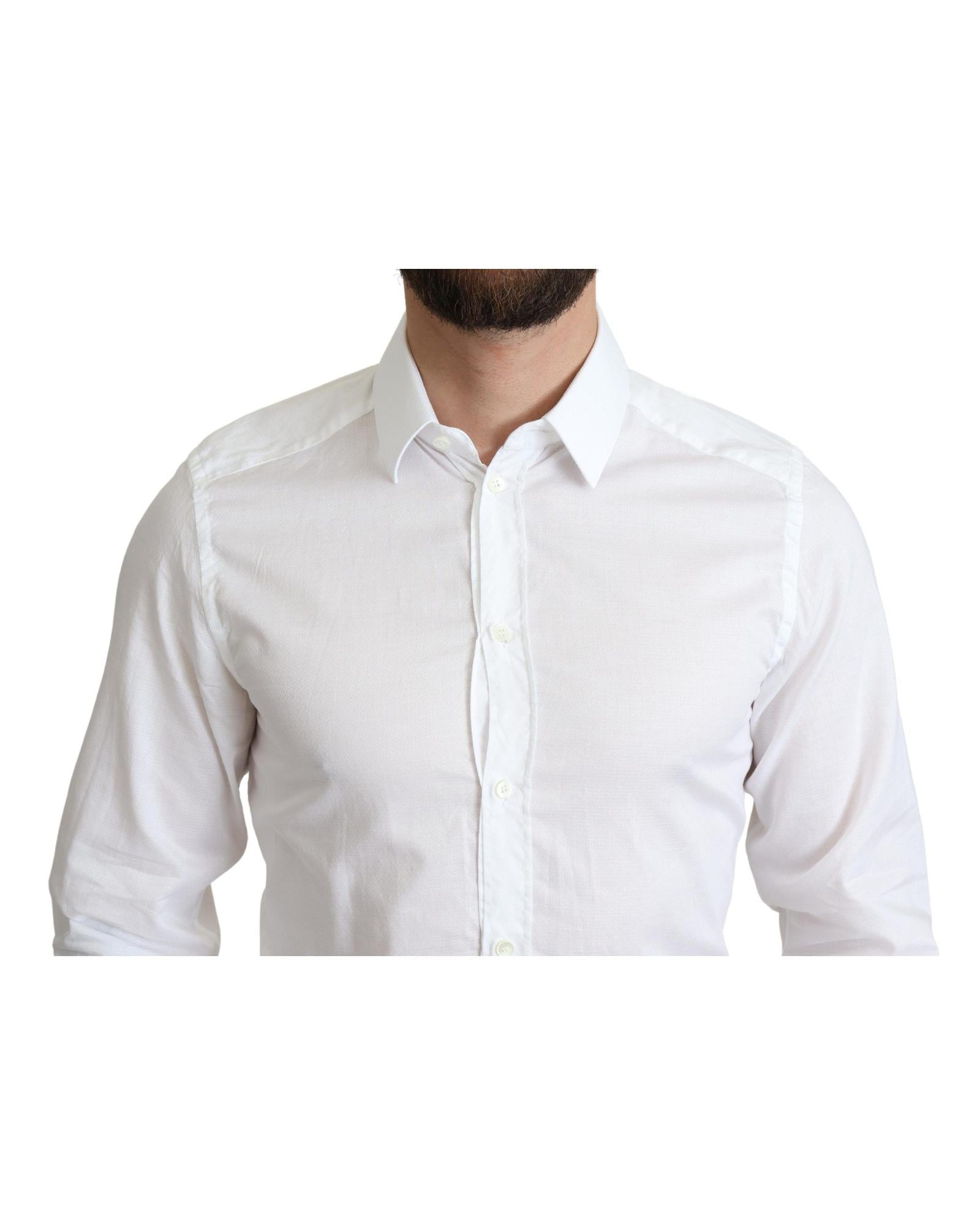 Dolce & Gabbana  Classic Fit Long Sleeve Dress Shirt White