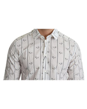Dolce & Gabbana Bee Print Cotton Button Down Shirt