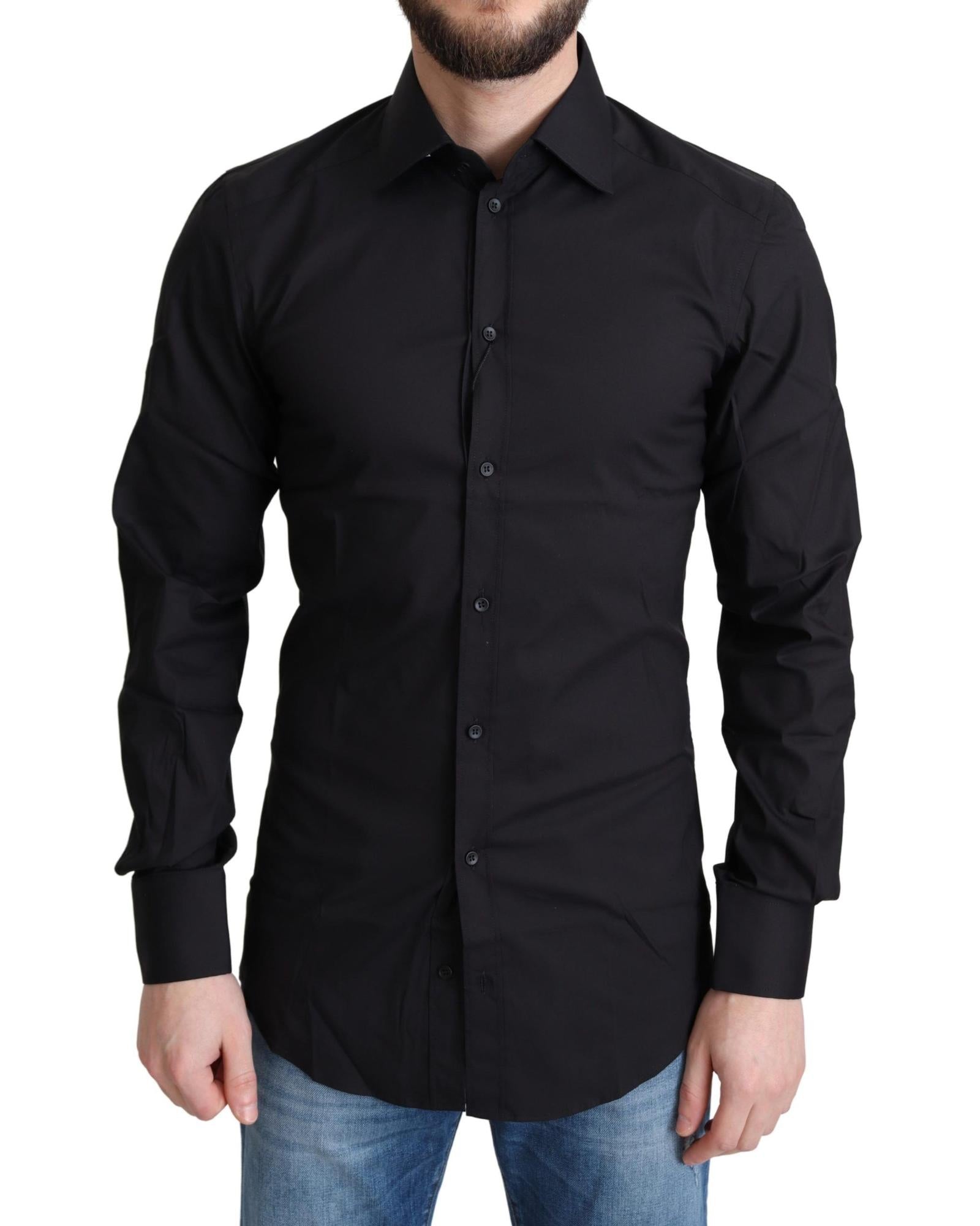 Dolce & Gabbana  Classic Fit Cotton Shirt - Black