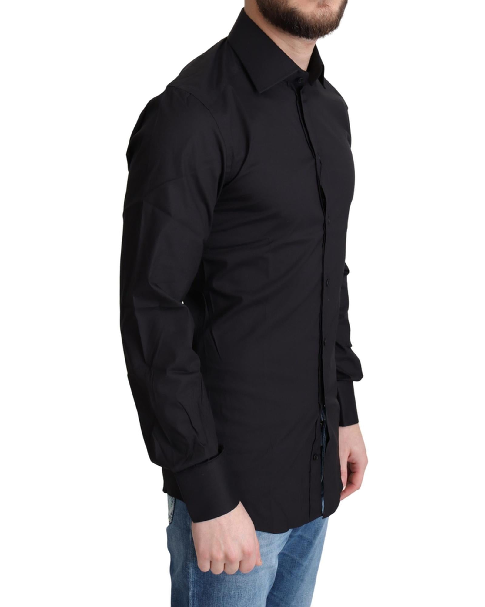 Dolce & Gabbana  Classic Fit Cotton Shirt - Black