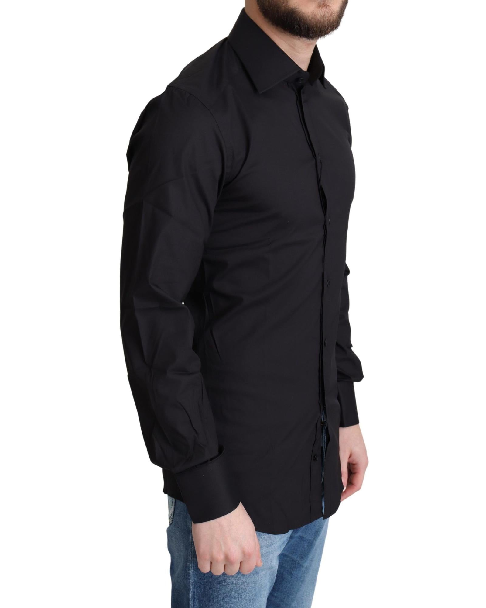 Dolce & Gabbana  Classic Fit Cotton Shirt - Black