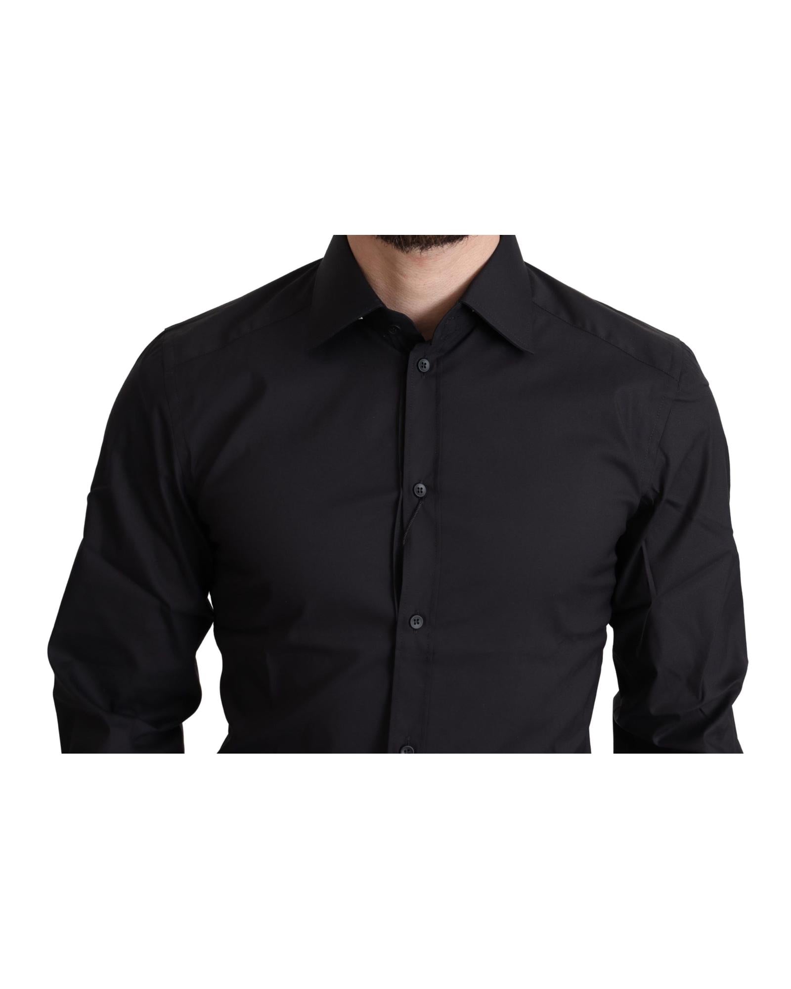 Dolce & Gabbana  Classic Fit Cotton Shirt - Black