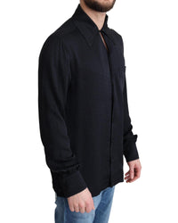 Dolce & Gabbana Silk Jacquard Casual Button Down Shirt