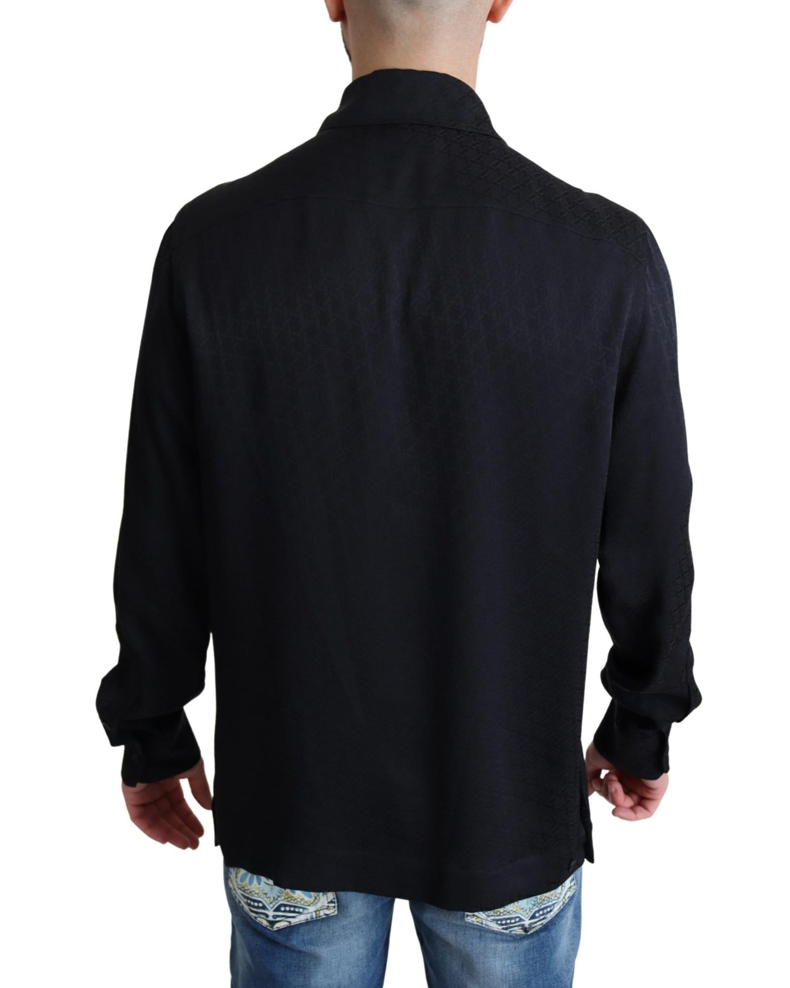 Dolce & Gabbana Silk Jacquard Casual Button Down Shirt