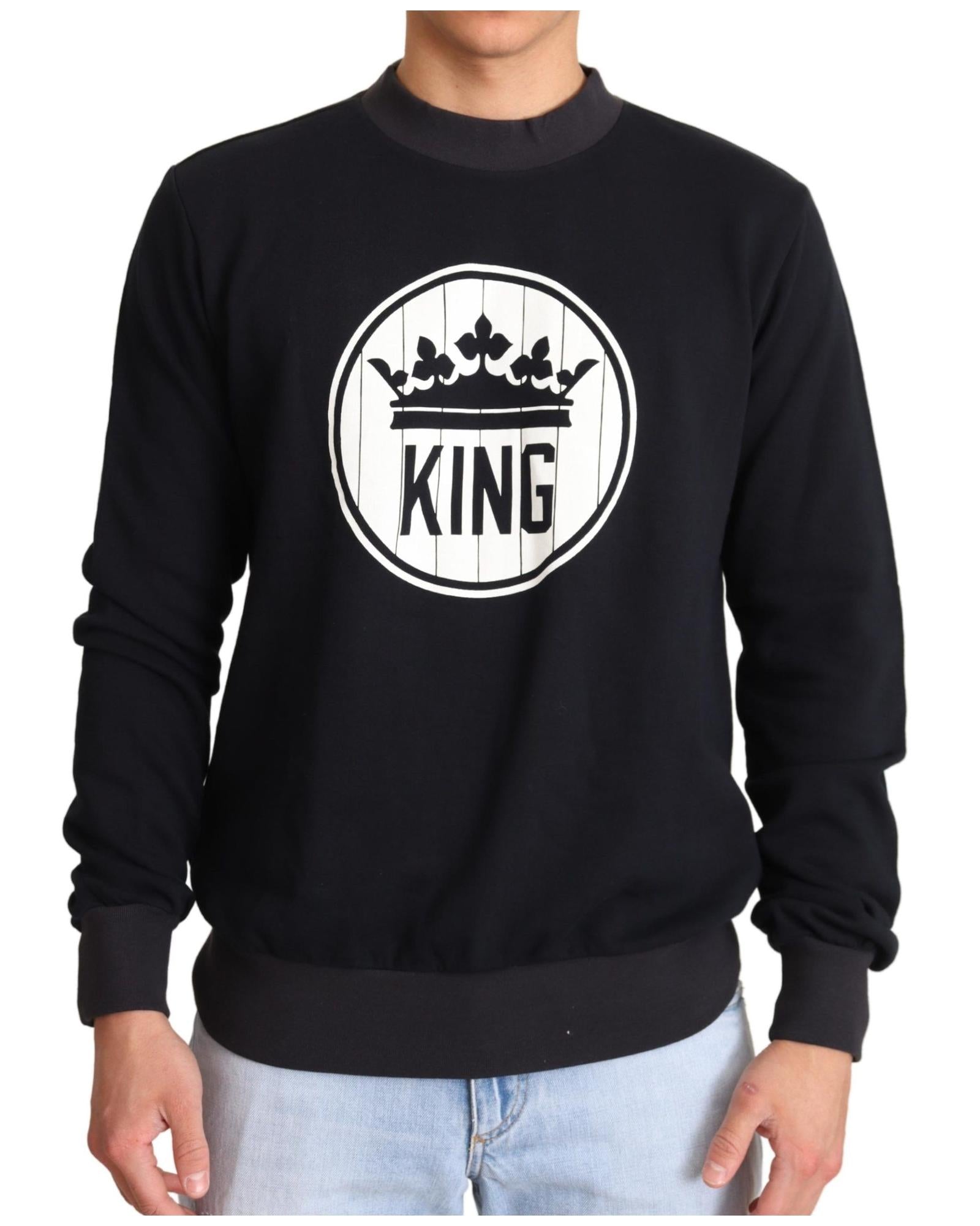 Dolce & Gabbana King Sweatshirt Black Regular L Blue