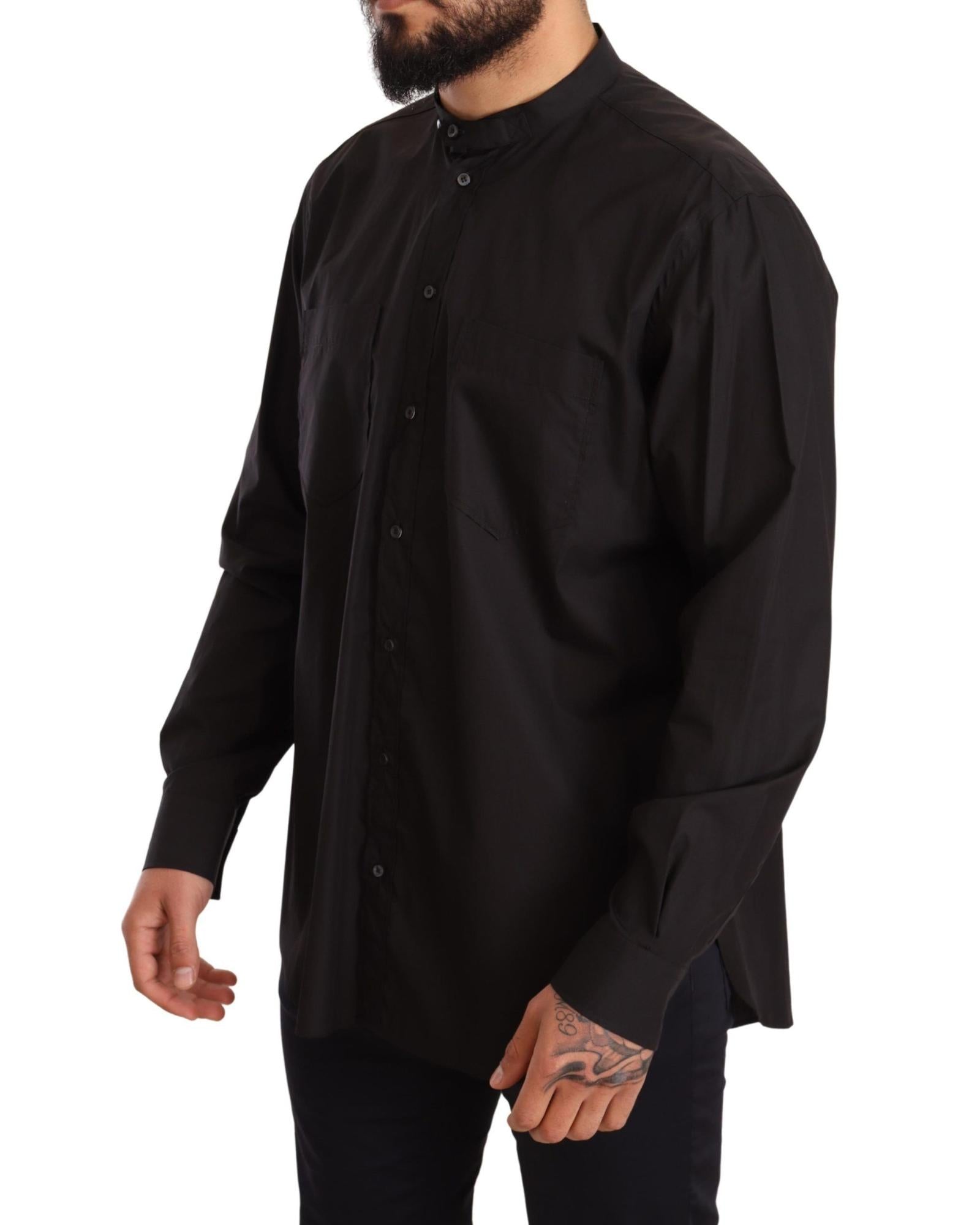 Dolce & Gabbana Long Sleeve Mandarin Collar Shirt